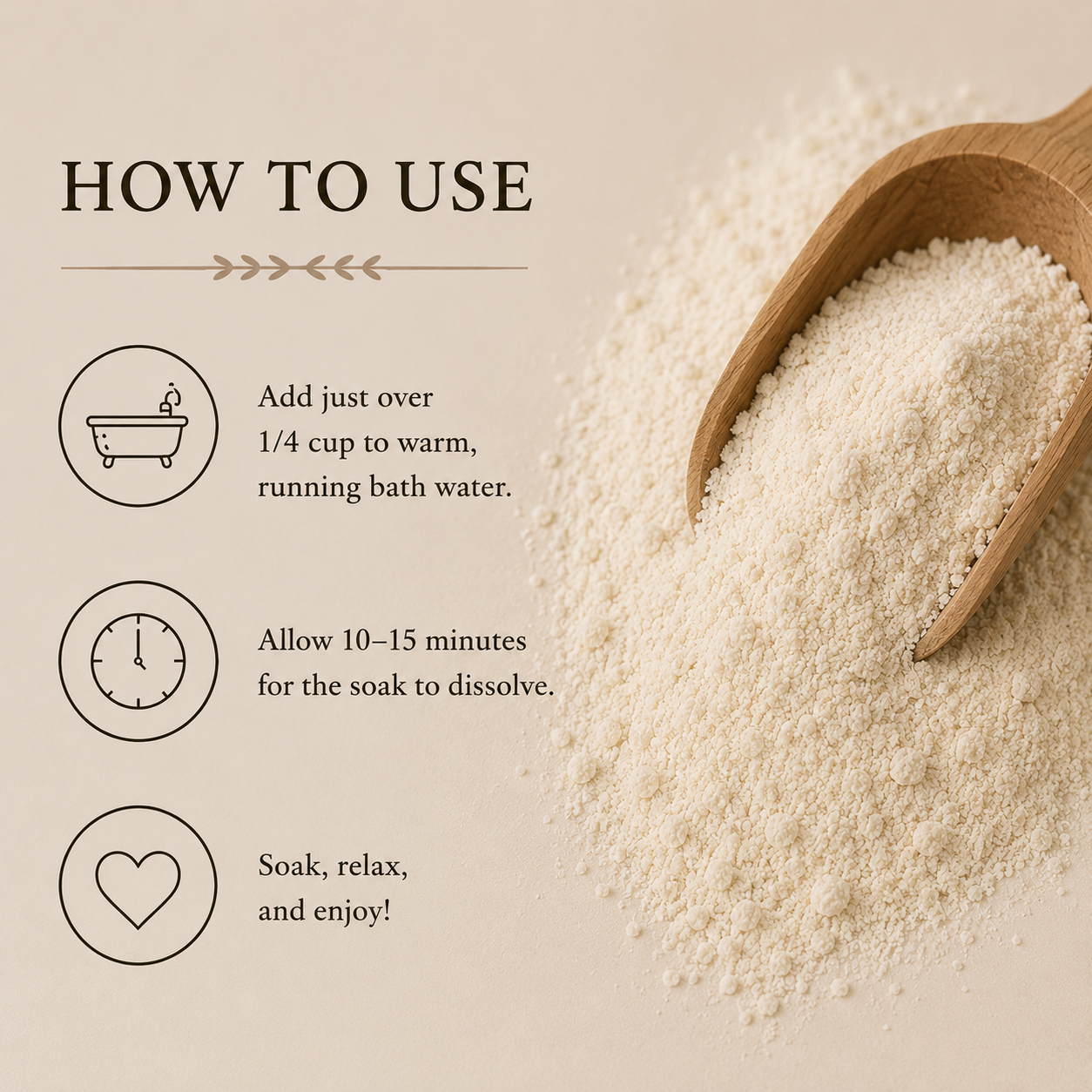 How to use the Milk Bath Soak